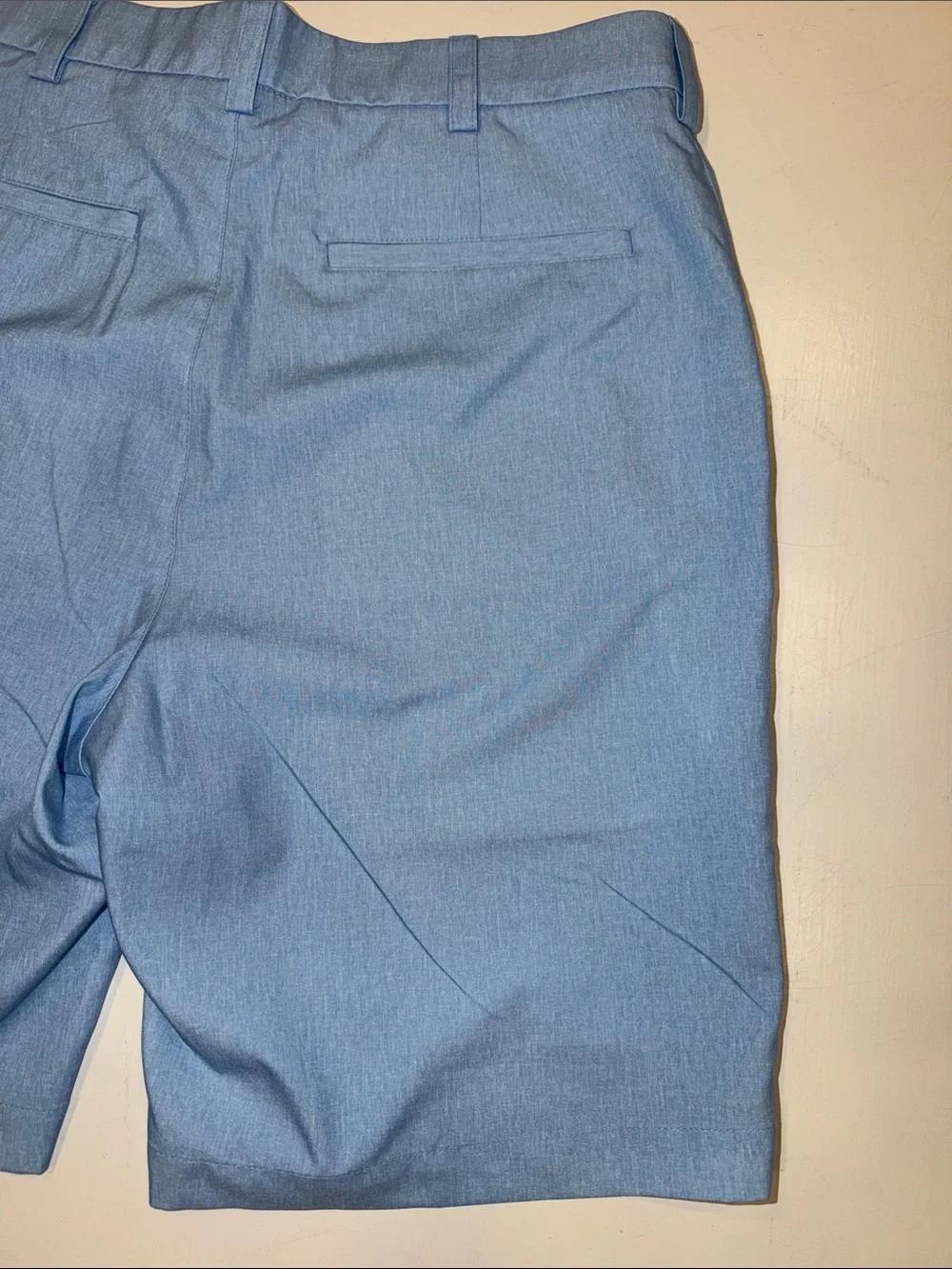 Roundtree & Yorke Light Blue Flat-Front Performance Shorts